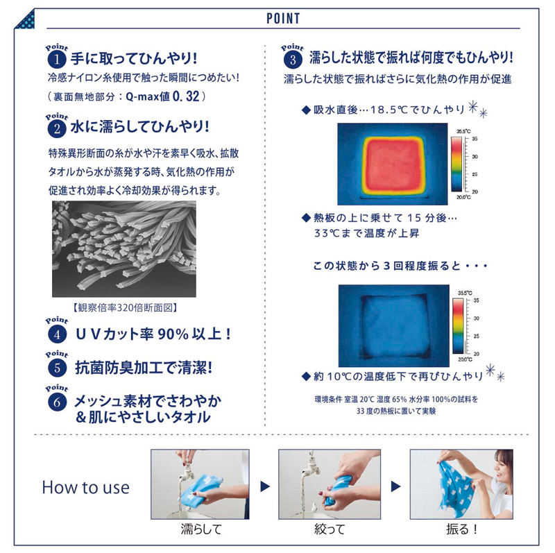 メール便2ｍまで ウォータークールクロス 1767 かわいい 可愛い お洒落 冷たい 夏 クール ひんやり 気持ちいい Uvカット 防菌 防臭 メッシュ タオル メール便ok 合成皮革 エナメル スエード 生地通販 合皮の銀河工房